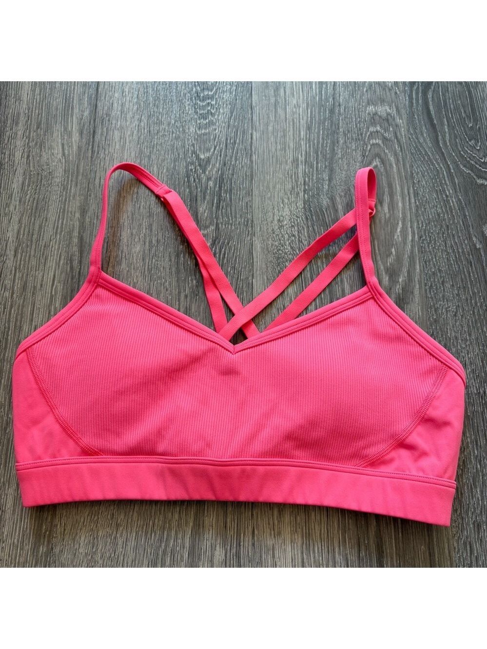 Aerie Bright Pink Strappy Sports Bra